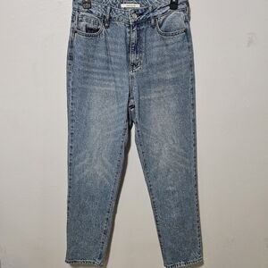 PacSun Size 25 Mom Jean High Rise Faded Light Wash Crop Ankle Length